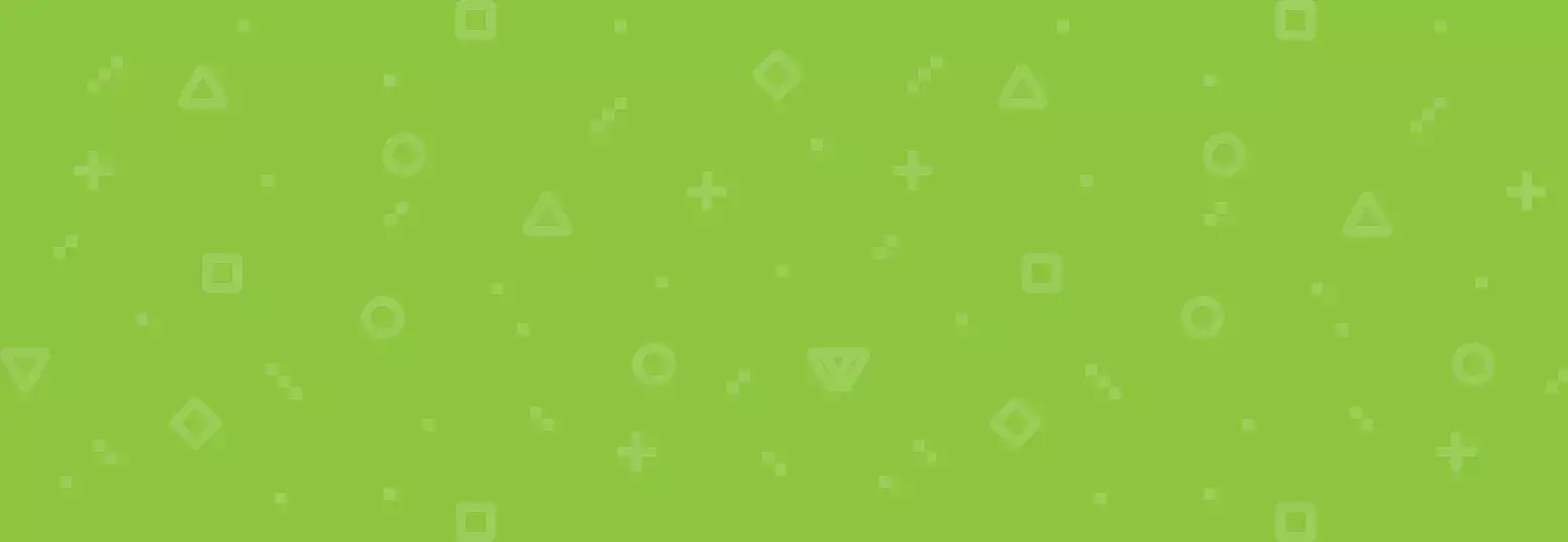 green background with fun icons
