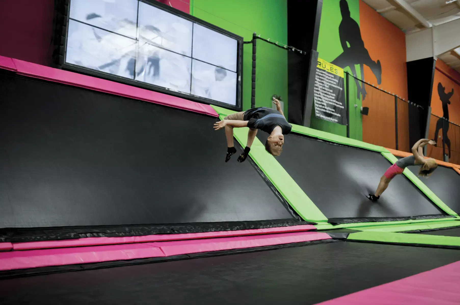 kids at trampoline park
