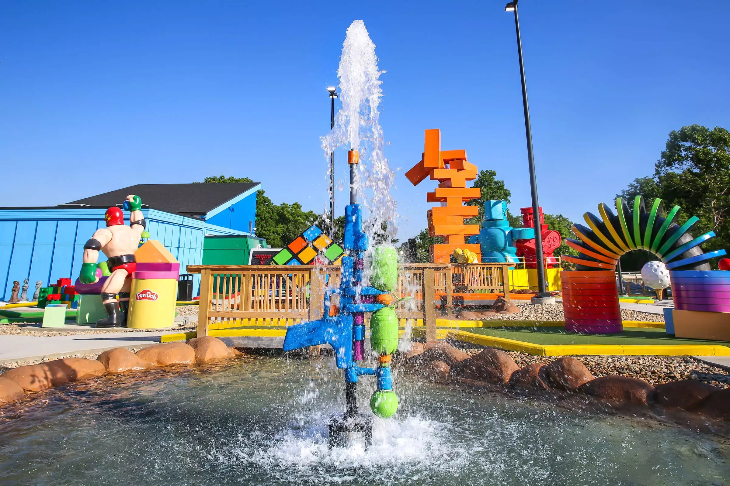 fountain at course